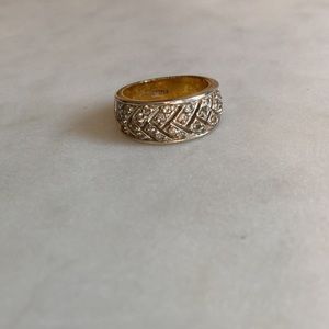 Vintage Band With Crystal Accents